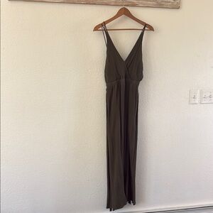 Elegant Olive Green Maxi Dress